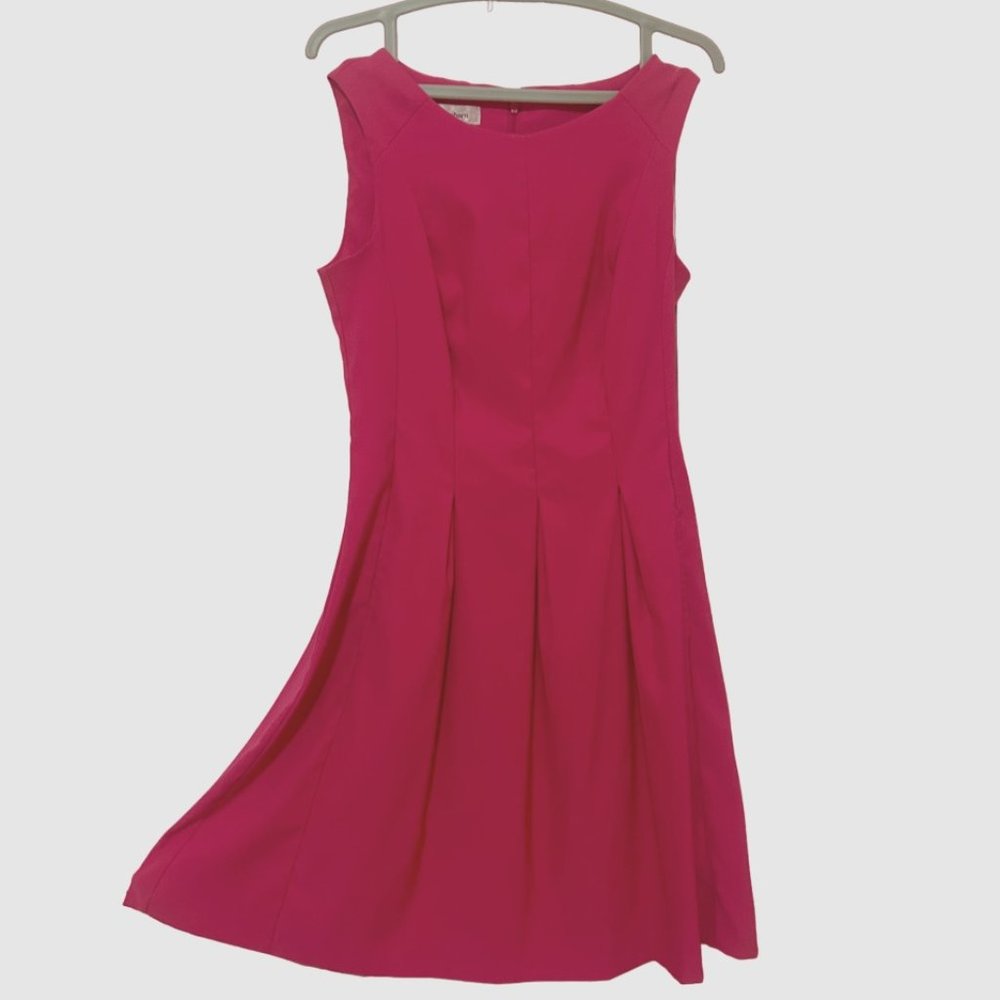 US6 Dressbarn Barbie Bright Pink A-Line Style Dress, Sleeveless Fit & Flare